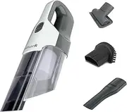 [Shark] Cyclone PET Handheld Vacuum with, HyperVelocity Suction, Powerful Pet Hair Pickup, Lightweight, XL Dust Cup, Including Upholstery Tool, 8" Crevice Tool, Scrubbing Brush, Pearl White, AA701