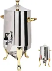 5 Gallon Deluxe Stainless Steel Coffee Chafer Urn Gold Catering Buffet Dispenser