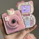 嚴選優品 小紅書超火 OPPO Find N3 Flip 折叠屏 手機殼 日系動漫 粉色貓咪 相機外觀 彩色手鏈條 少女