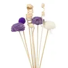 8Pcs Purple Flower Rattan Reed Diffuser Sticks Refill Bathroom Home Fragrances