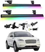 BJOHQ Electric Running Boards Compatible for Lincoln MKC 2014-2025 with Light, SUV, Off-Road & Pickup Trucks - Retractable Truck Steps & Nerf Bars