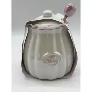 Target Exclusive Honey Jar with Heart Dipper Iridescent Pink White