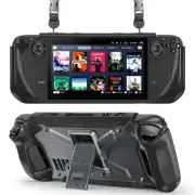 Protective Steam Deck Case with Kickstand TPU PC Cover Shock Absorption