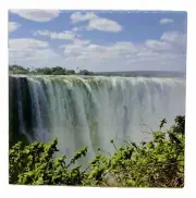 Victoria Falls Africa Ceramic Tile Trivet Coaster Travel Souvenir 4" x 4"
