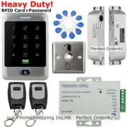 Waterproof 125KHz RFID Card+Password Door Access Control+Door Bolt Lock+2Remotes