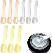 9 Pieces Metal Cosmetic Skincare Spatula, Mini Mask Facial Reusable Scoop, Ma...