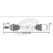 GSP CV Shaft - CVS.KA18