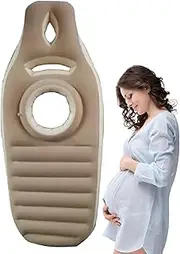 Euyehn Pregnancy Pool Float with Belly Hole,Inflatable Pool Float | Thick PVC Non-Slip Flocking Yoga Mat with Abdominal Hole for Women Sleeping Comfort Swim Lake