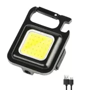 2X(COB Flashlight,500Lumen Bright Rechargeable Keychain Flashlight 3 Light4083