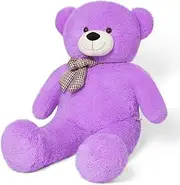 YunNasi Giant Teddy Bear Big Teddy Bear Huge Soft Teddy Bear Plush Toy 120cm XXL (120cm, Purple)