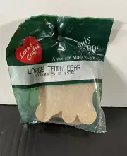 CRAFT-LARA'S CRAFT- LARGE TEDDY BEAR (2 IN BAG- NEVER USED- GREAT FOR CRAFTS