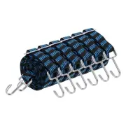 6Pcs 79 Inch Adjustable Bungee Cords Straps with Hooks, Black Blue