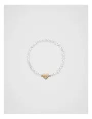 [Seed Heritage] Initial U Pearl Bracelet in Multi