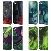 PIYA WANNACHAIWONG BLACK DRAGONS LEATHER BOOK CASE FOR APPLE iPOD TOUCH MP3