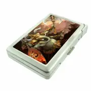 Elephant Art D41 Cigarette Case with Built in Lighter Metal Wallet