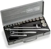 TONE 1/2" Drive 12 pt 9-32mm Socket Wrench Set 260M 19 Tools JAPAN