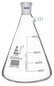 Eisco Labs 1000ml Buchner Filtering Flask with 24/29 Joint and Side Arm