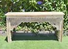 Distressed Hand Carved Timber Sofa Entry Table Console Hall Table Indian Boho