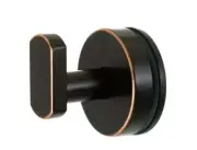 Preferred Bath Accessories Anello Glass Mount Robe Towel Hooks ORB - Set of 4