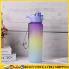 Outdoor Water Bottle with Straw BPA Free Gradient Drinking Cup (Purple) *AU