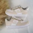 Triple Beige Sand Brown Custom Air Force 1 White Shoes Womens Kids Mens All Size