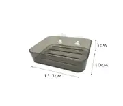 2x Suction Soap Dish Bathroom Shower Organiser Tray Dispenser Wall Holder Caddy