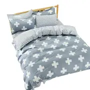Cross Ultra Soft Quilt Doona Duvet Cover Set Single Double Queen Super King
