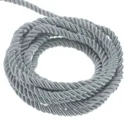Twisted Cord Trim, 11 Yard 3mm 3-Ply Twine Braided Rope Thread,Grey