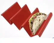 new Cooking Concepts Taco Stand 2 Pc-Holds 3 Tacos Each-To Hold 6 Tacos red