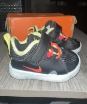 Nike Flex Contact 3 Toddler Size 3c Neon Orange & Yellow