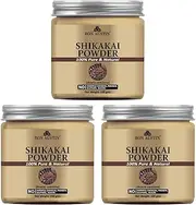 Bon Austin 100% Pure & Natural Shikakai Powder | Natural Hair Cleanser | Hair Pack Powder for Damaged & Weak Hair Combo Pack of 3 Jars of 100 gms(300 gms)