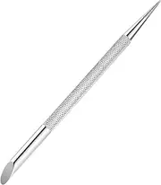 Silver Stainless Steel Cuticle Pusher Nail Dotting Pen Nail Care Tool, Cuticle Pusher Sticks Glass Cuticle Pusher Cuticle Tools, Double Ended Manicure Stick Cuticle Remover Cleaner Cuticle Pusher
