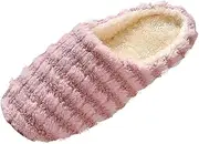 [Generic] Japanese Spring Autumn Winter Couple Mute Soft Bottom Home Slippers Men And Women Wooden Floor Non Slip Silent Cotton Slippers Fuzzy Womens Slippers Size 5