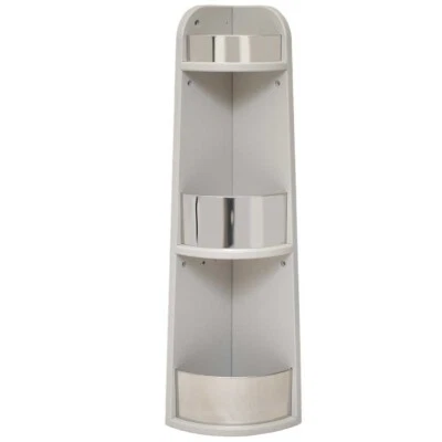 Regency Pontoon Boat Corner Shelf 308821 | 24 5/8 Inch Gray Starboard
