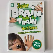 Junior Brain Train Word Games Ages 7-11 PC CD Brand New Sealed Free Postage
