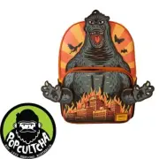 Godzilla - Burning City Cosplay 18" Faux Leather Backpack "New"