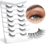 Eyelashes Mink Fluffy Eyelashes Natural Look False Lashes Wispy Natural Lashes V