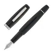 Scribo Feel Fountain Pen in Blu Califfo with Ruthenium Trim,18K 1.1mm Stub Nib