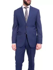 Braveman Slim Fit Solid Light Blue Two Button Suit