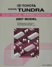 2007 Toyota Tundra Wiring Diagrams Schematics Layout Factory OEM