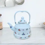 Decorative Teapot Water Kettle Kitchenware Campfire Enamel Tea Kettle Floral