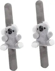 SAFIGLE 2pcs Koala Plush Snap Bracelets Animals Theme Party Favor Slap Band Toys for Boys and Girls