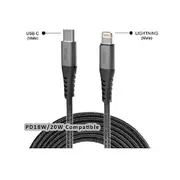 PHILEX PHA-6021 USB Type C to Lightning Cable 20W Original Fast Charger Black