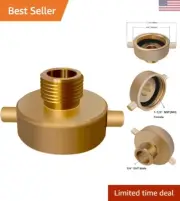 Brass Fire Equipment 1-1/2" NST NH Female x 3/4" GHT Male Brass Fire Hydrant ...