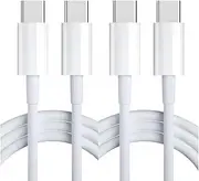 2 Pack USB C to USB C Charger Cable, Type C 60W PD Fast Charging Cord Compatible with iPhone 15 Pro Max, MacBook Pro, iPad Pro, Dell, Matebook, Chromebook, Pixel, Samsung S24 S23 (1 Meter)