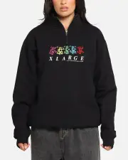 [X-LARGE] X-large Funky Quarter Zip Crewneck Black - Size M M Black