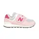 NEWBALANCE 女中童休閒運動鞋-WIDE-574系列 NB 寬楦 PV574KGG 粉桃紅灰