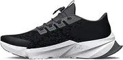 [Under Armour] Boy's Grade School Scramjet 5 Running Shoe, (002) Black/Pitch Gray/White, 3.5 Big Kid