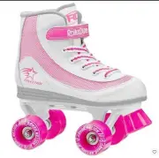 RD Roller Derby Firestar Pink Roller Skates Girls Size 1 • New Open box White
