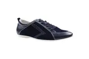 Mens Zasel Anton Navy Leather Suede Casual Sneakers Work Dress Casual Shoes
